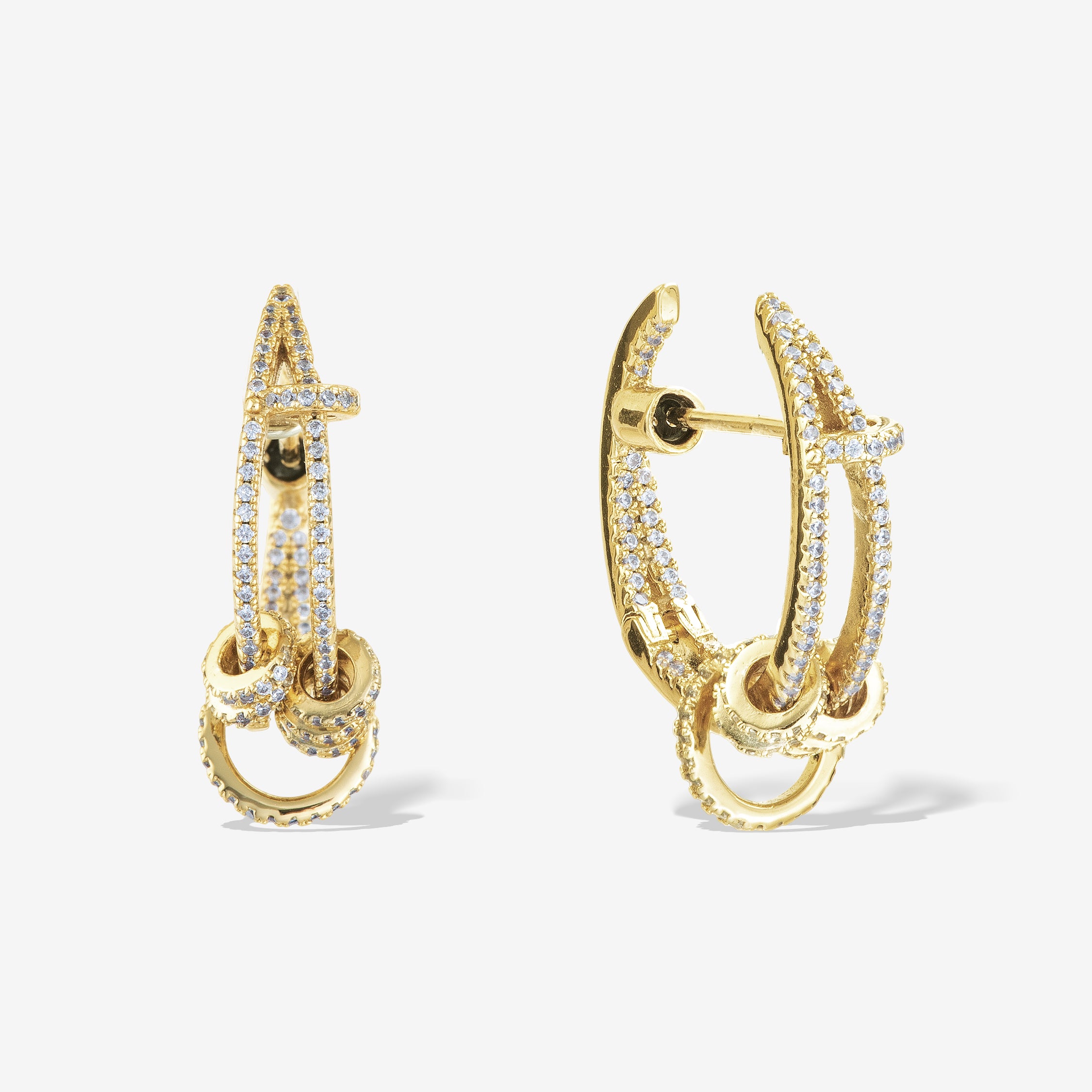 cercei argint #material_argint placat cu aur 14k