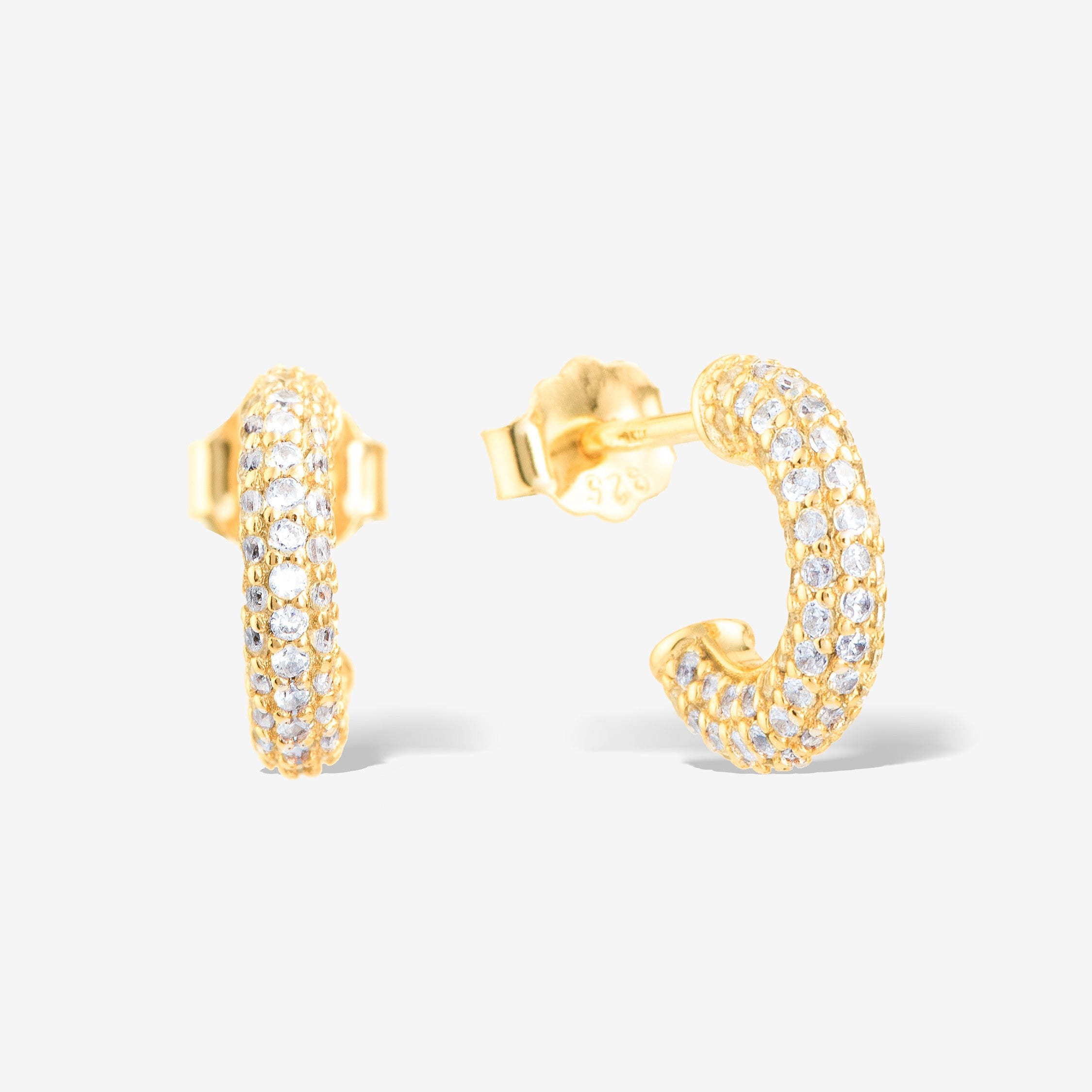 cercei argint #material_argint placat cu aur 14k