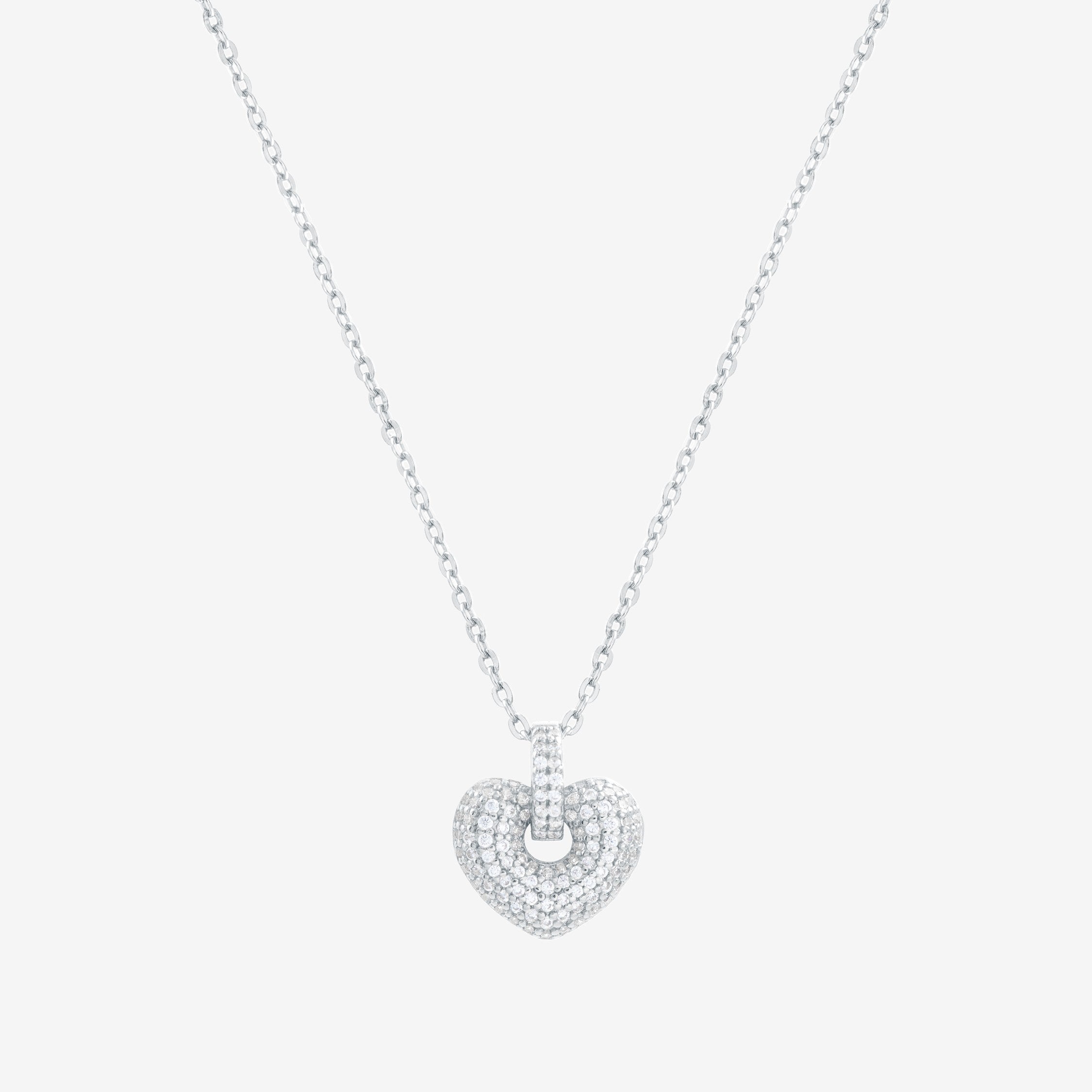 Heart Pendant Silver Chain