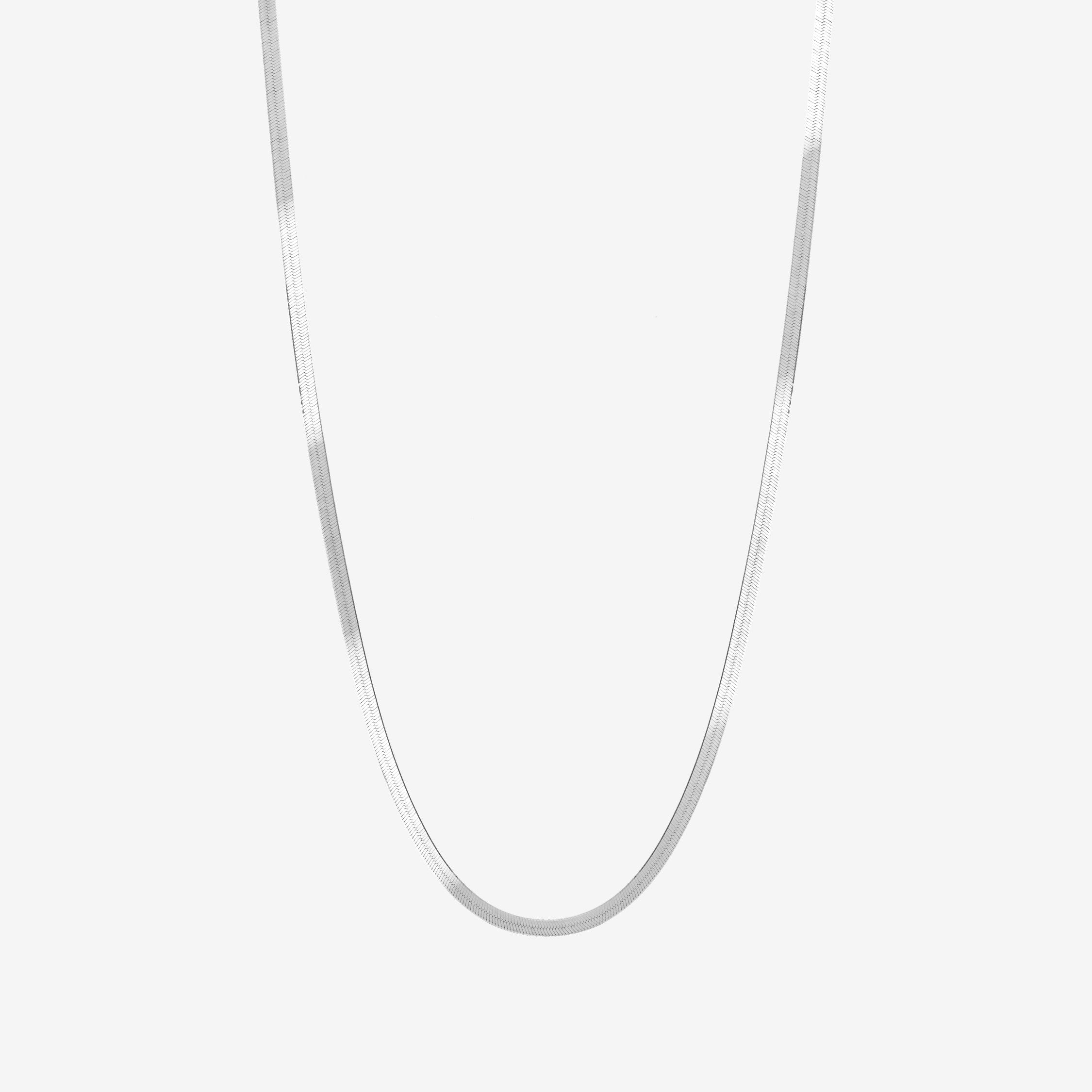 Silver chain Snake necklace 2mm